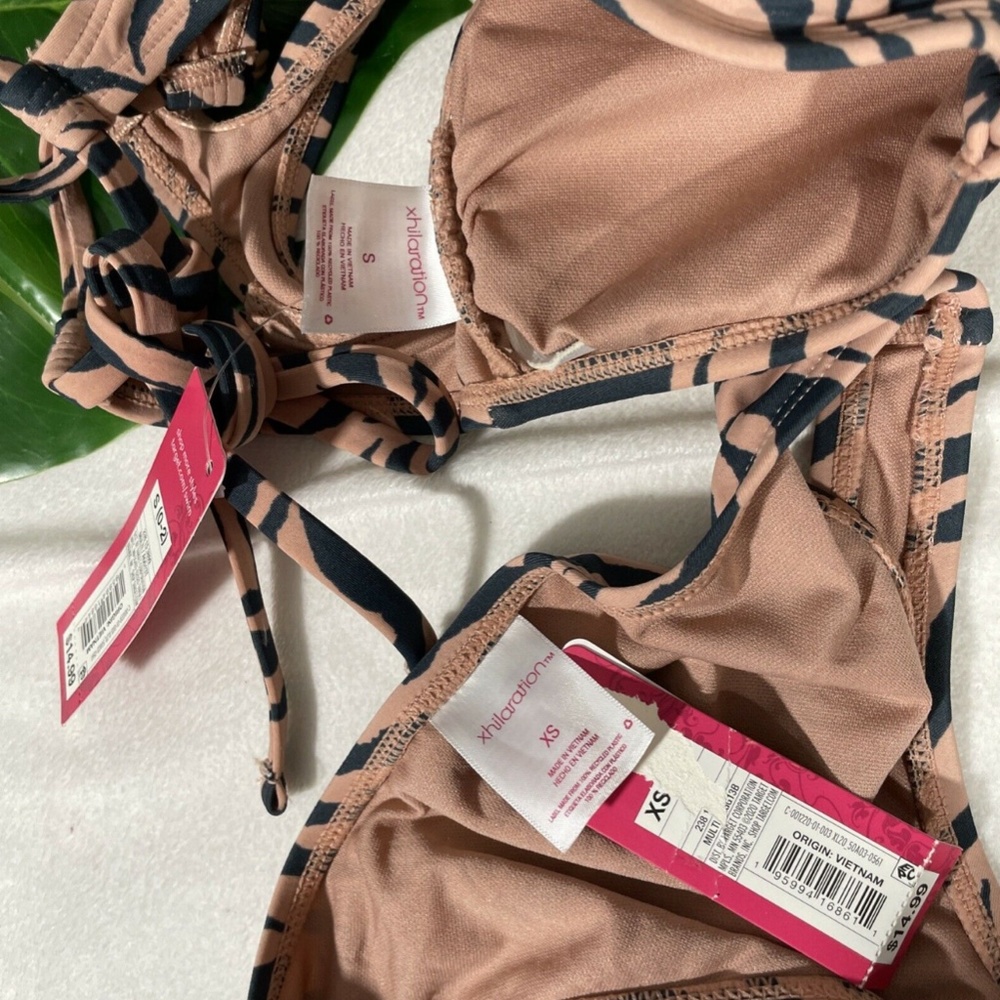 NWT Xhilaration Lace-Up Bralette Top ( Small ) Cheeky Bikini Bottom ( XS ) - Picture 9 of 12